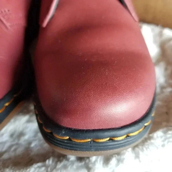 NWOT Dr. Martens 1461 Cavendish Cherry Red Temperley Dm Lite's Leather Shoes 7 - Picture 6 of 16